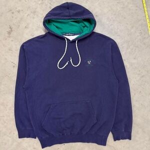 Nautica Yacht Club Navy Vintage 90s Hoodie Sz Large